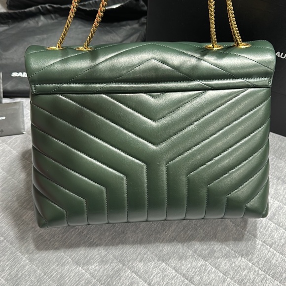 Saint Laurent- NEW Lou Lou Medium, Hunter Green - Picture 9 of 15